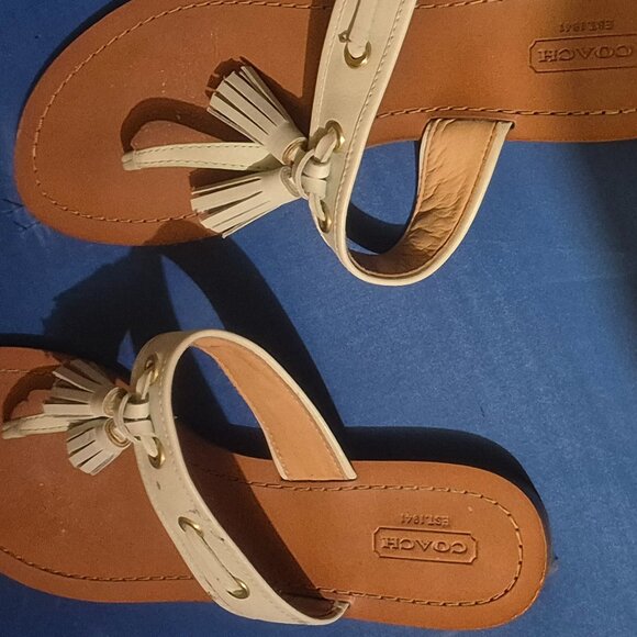 Leather Coach Sandals (Open Toe) - Picture 1 of 6
